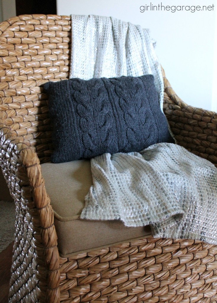 One upcycled sweater, three DIY projects - Trash to Treasure - girlinthegarage.net