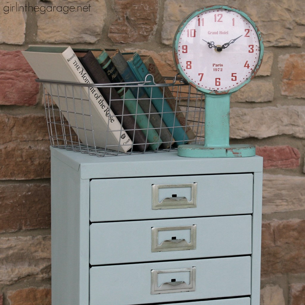 Painted Metal Cabinet Makeover Girl In The Garage