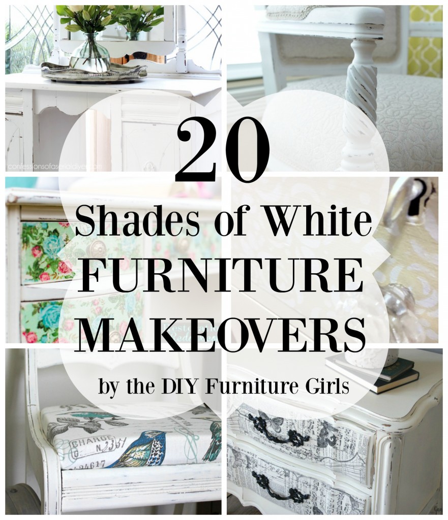 20 Shades of White Furniture Makeovers - The DIY Furniture Girls