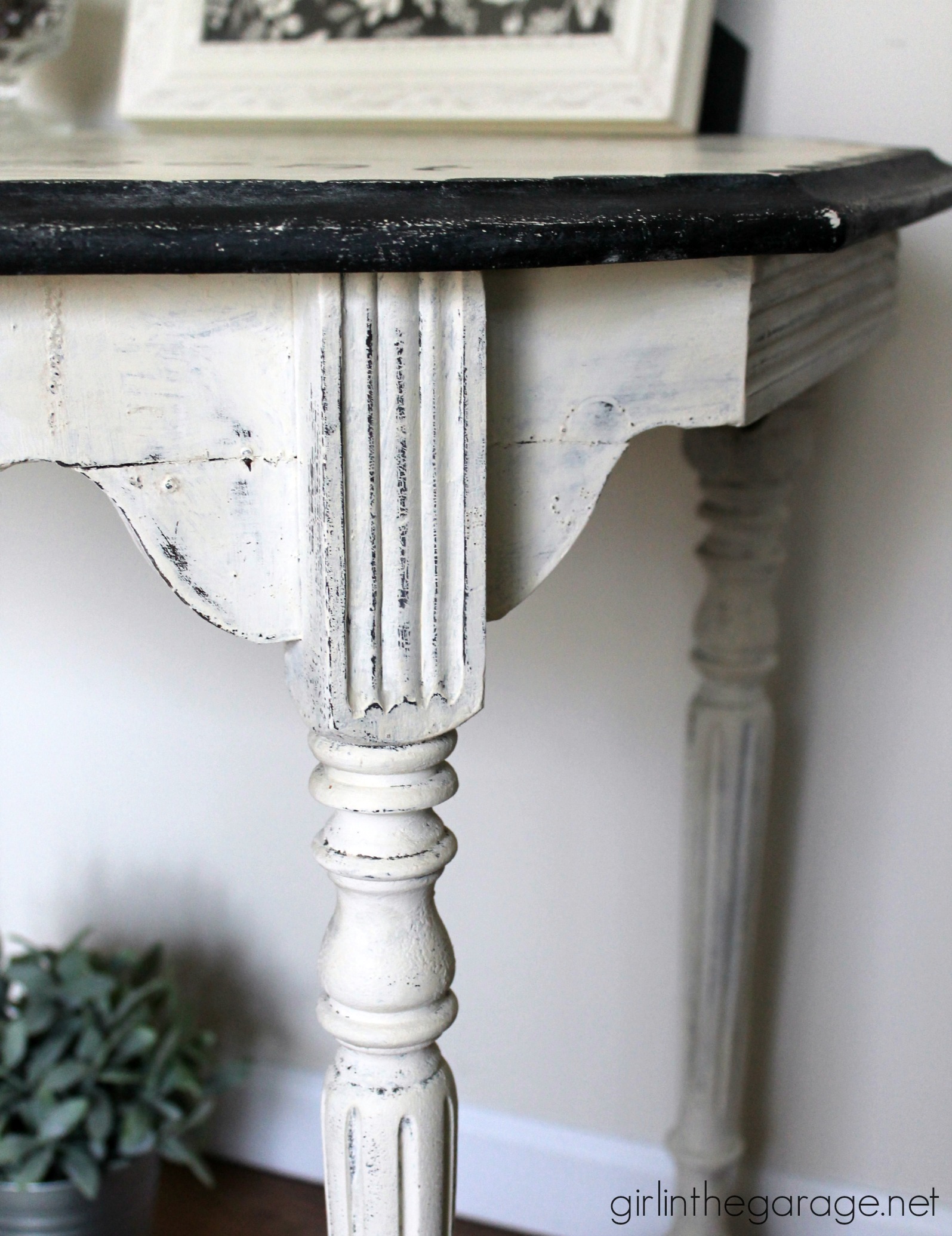 French Patisserie Table - Antique table makeover by Girl in the Garage