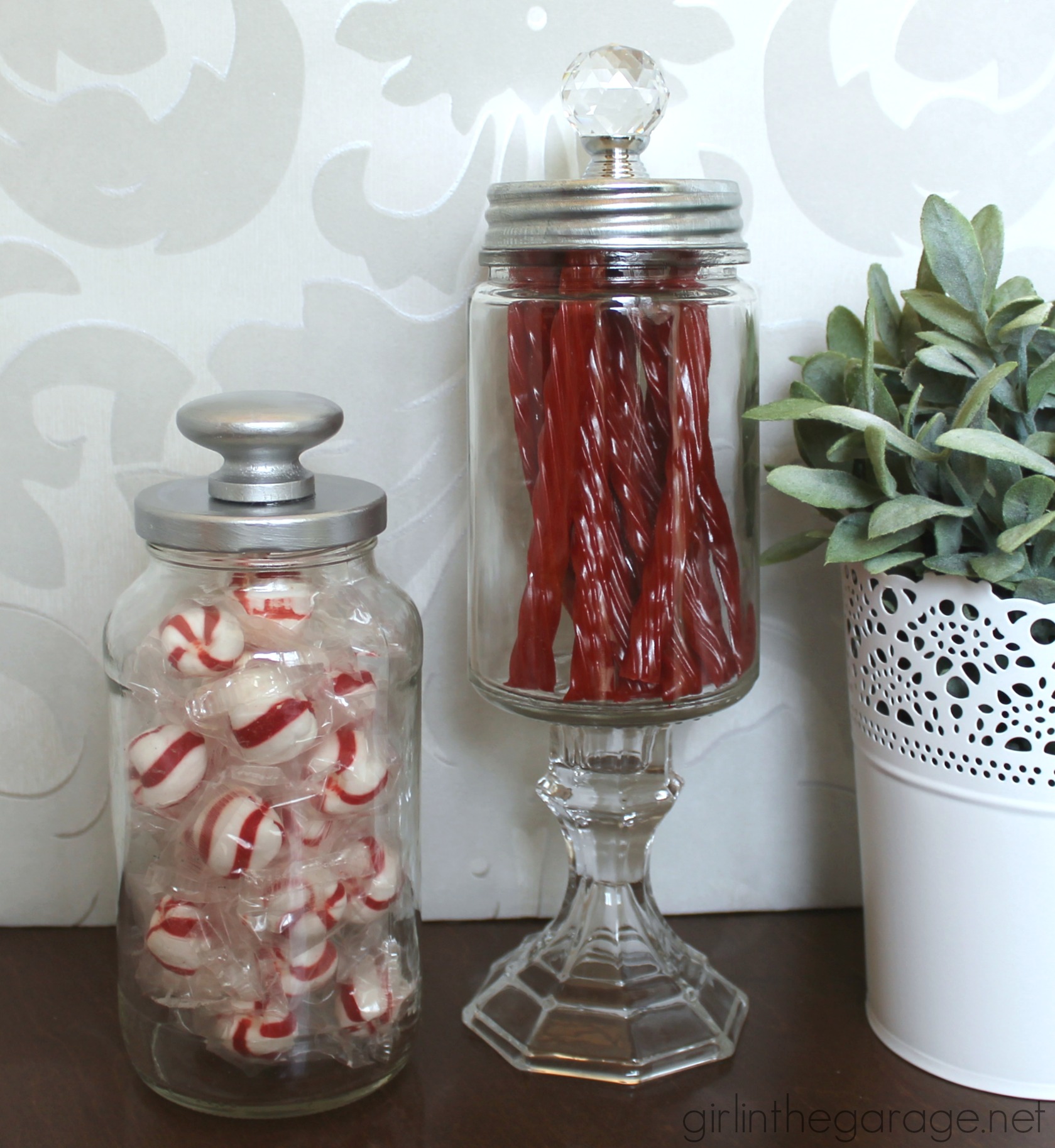 Upcycled DIY apothecary jars - Girl in the Garage