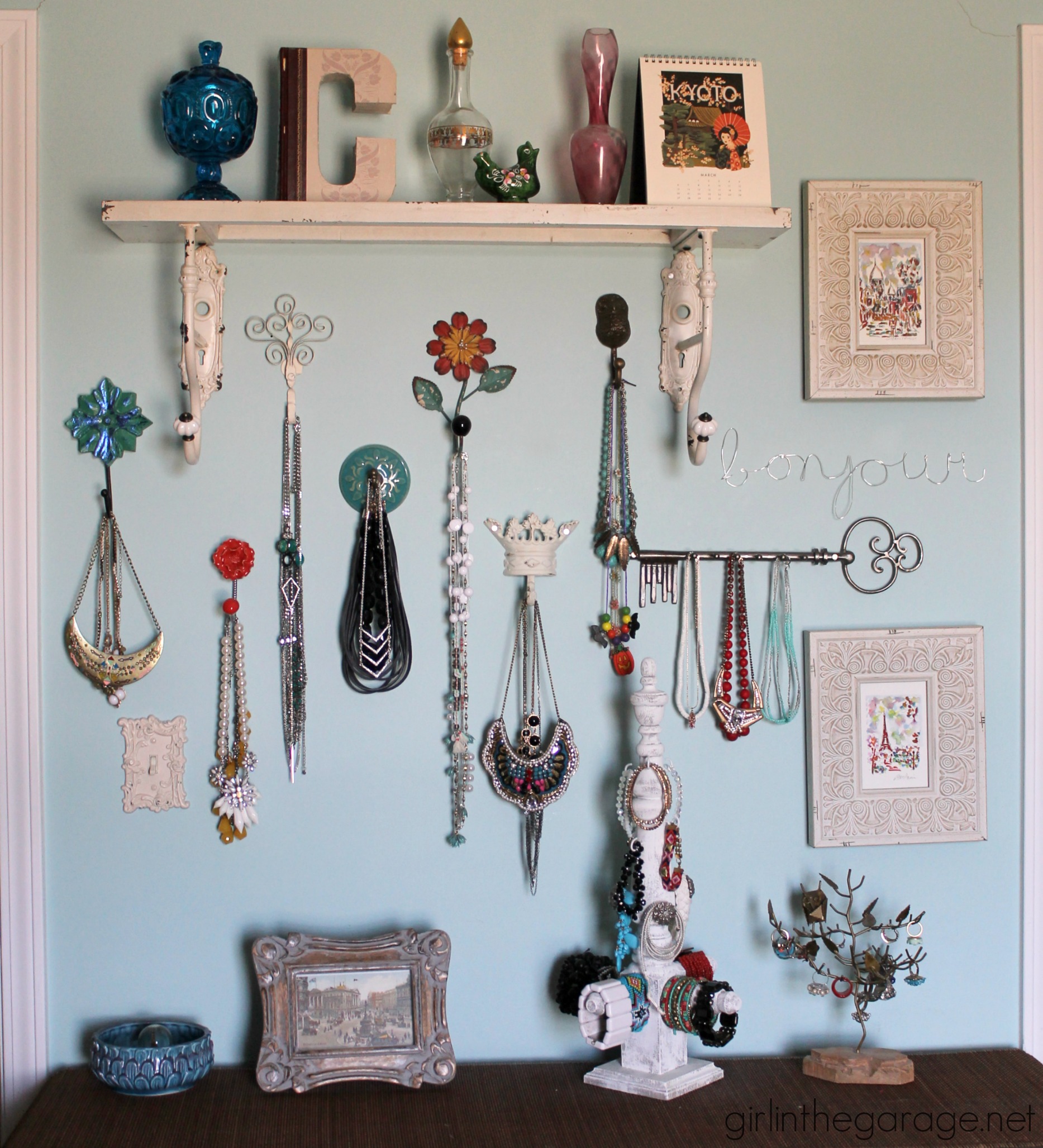 DIY Jewelry Wall Display | Girl in the Garage®