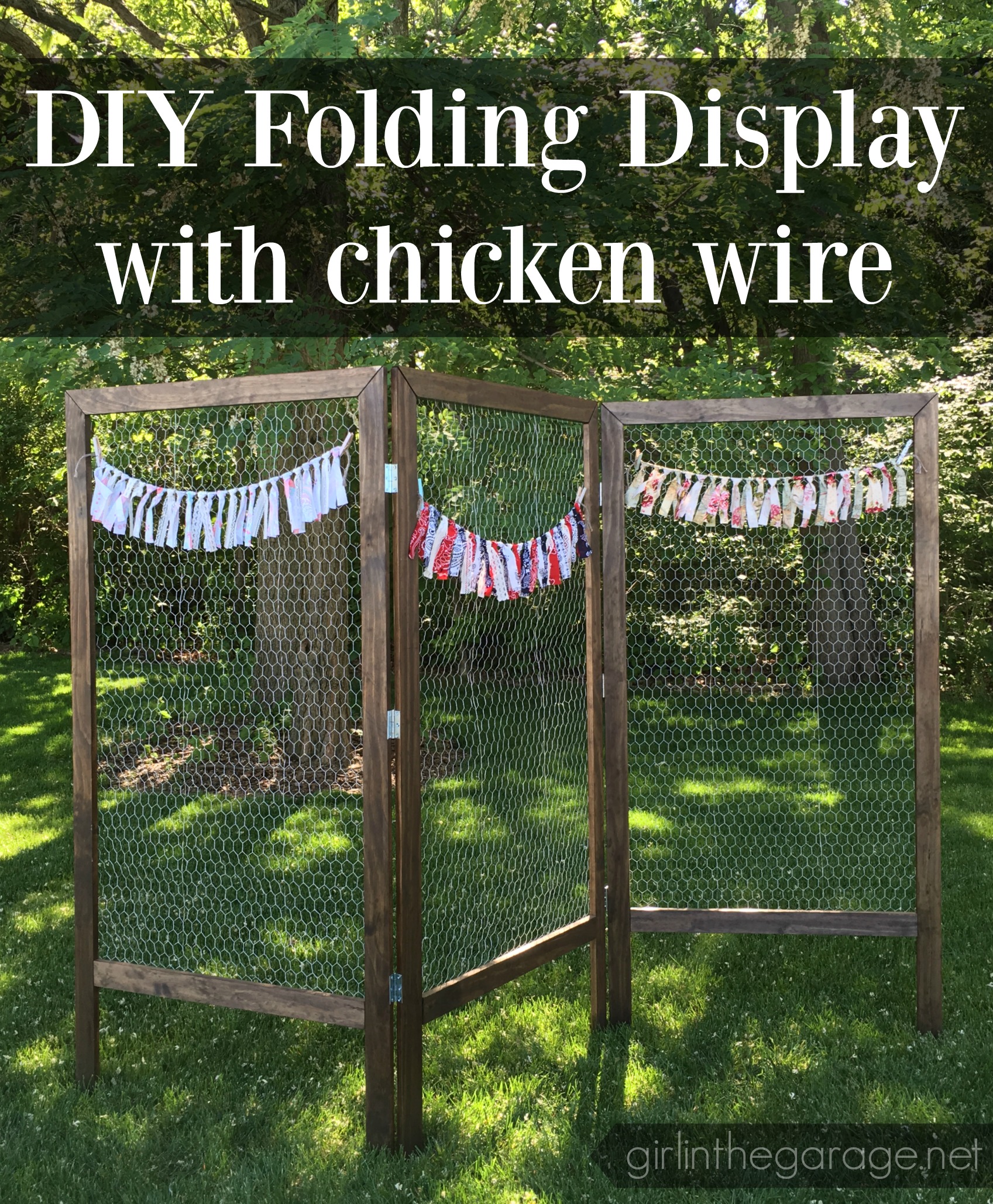 DIY Folding Display with Chicken Wire - Vintage Market - Craft Fair - Girl in the Garage