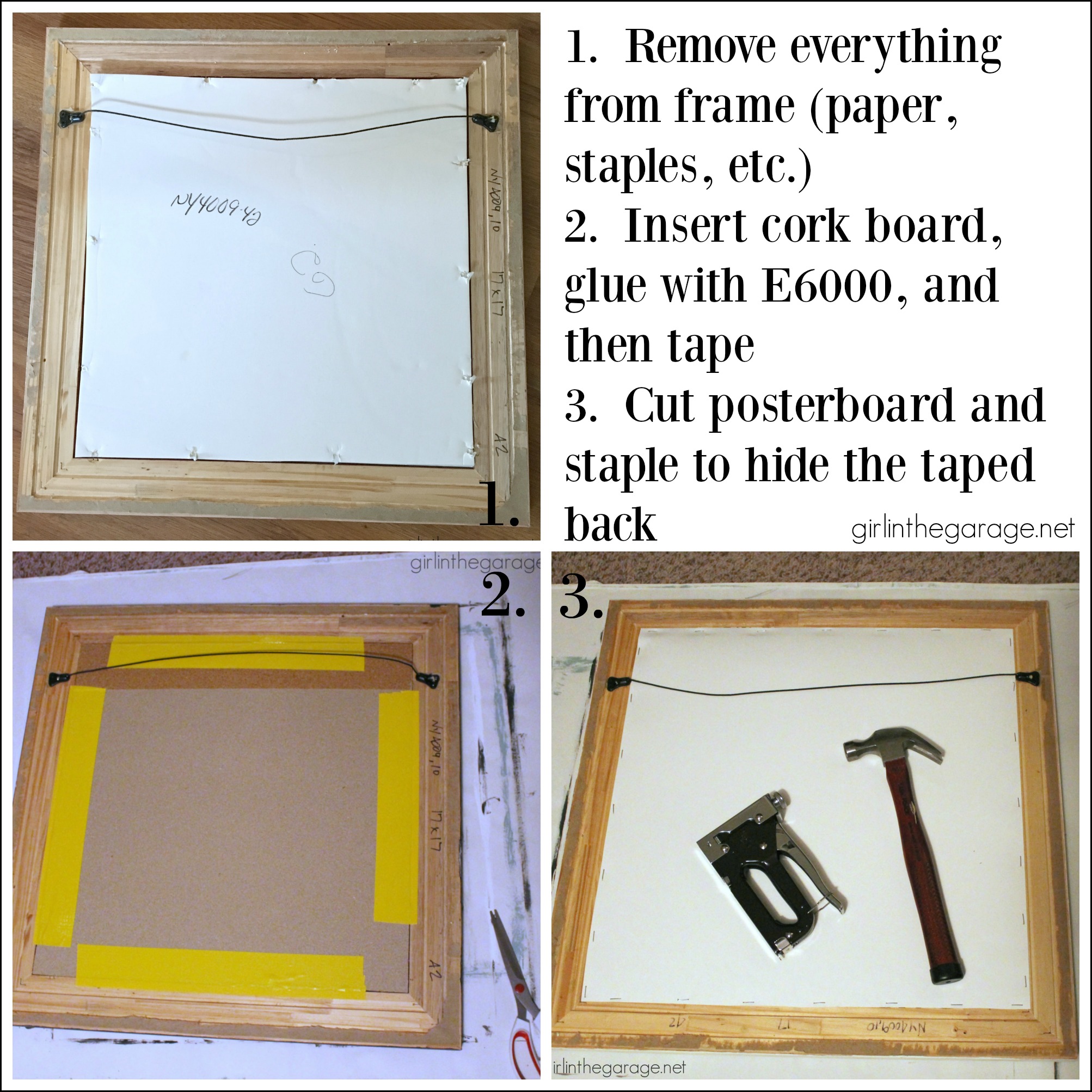 Thrifted art upcycled to DIY memo boards - Love this idea! By Girl in the Garage