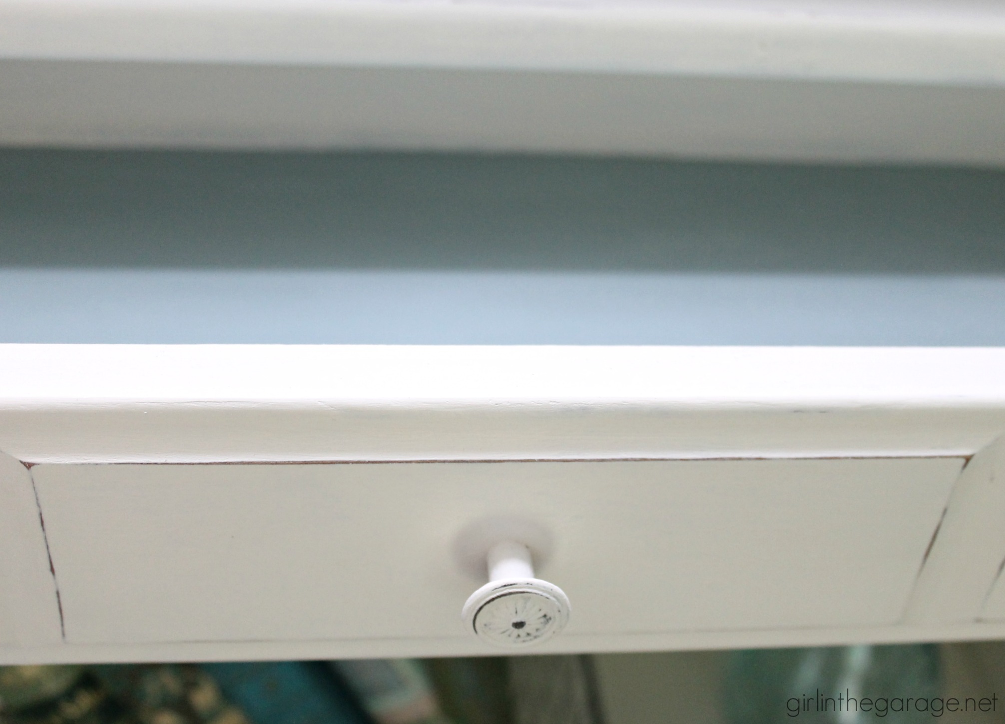 Vintage secretary makeover + Annie Sloan's new white wax! by Girl in the Garage