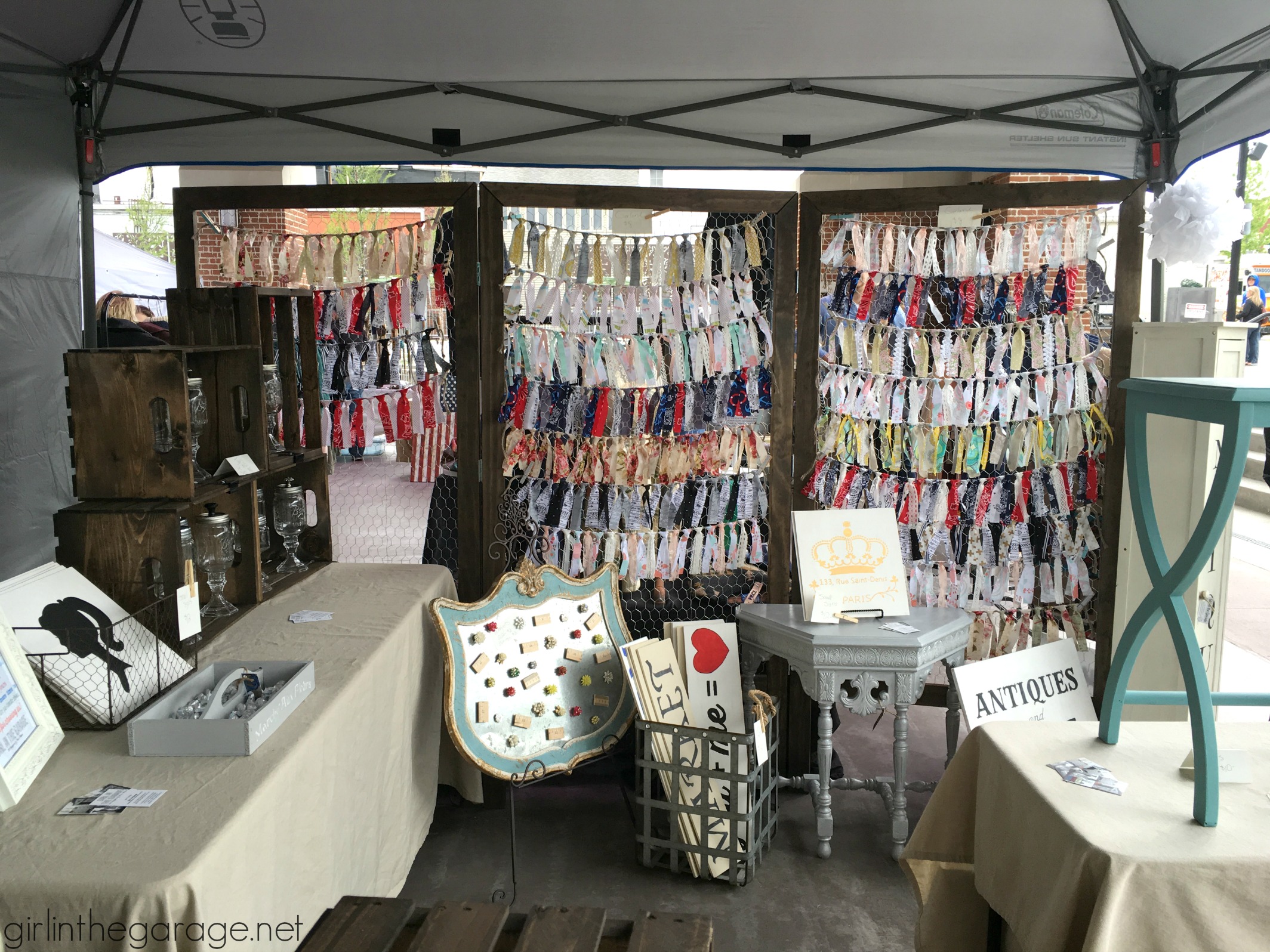 A first-timer's experience selling at a Vintage Market - great advice! girlinthegarage.net