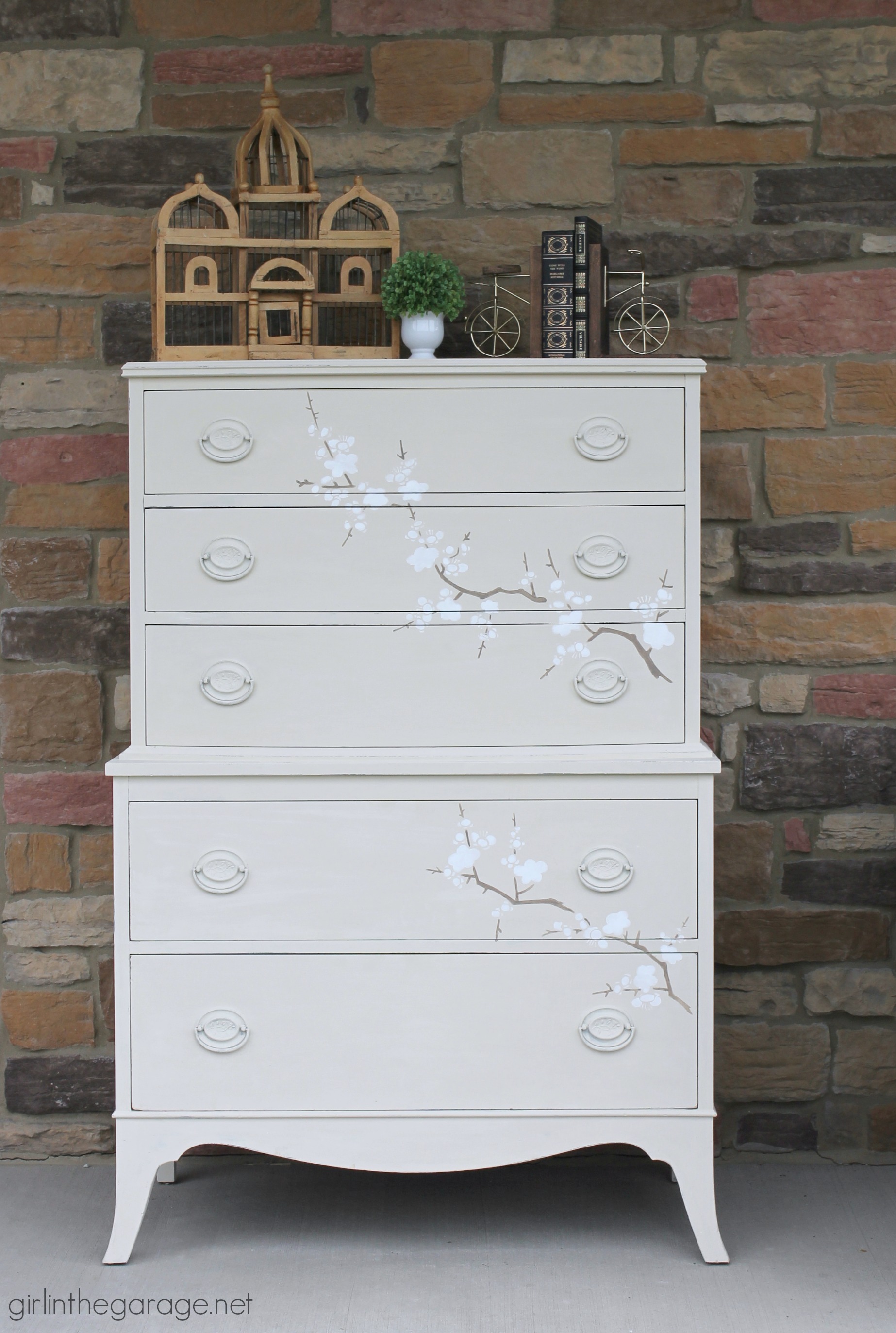 Cherry Blossom Dresser Makeover Girl In The Garage