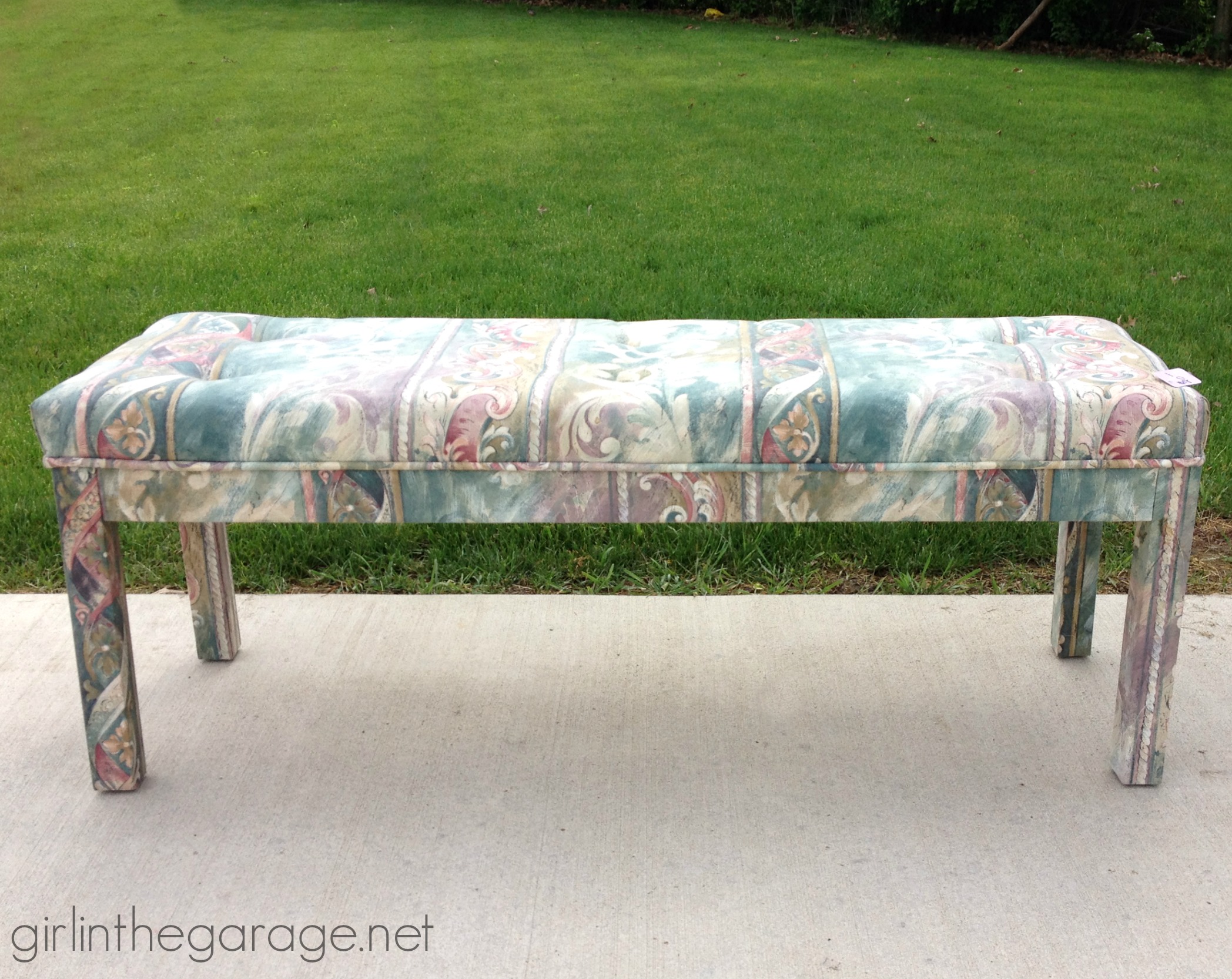 Reupholstering deals a bench