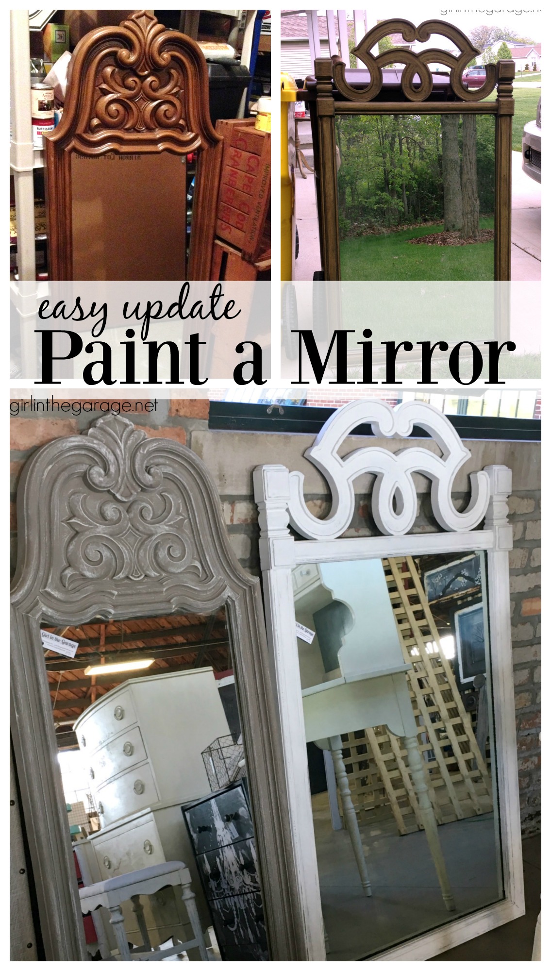 How to Paint a Mirror: An easy, budget-friendly update. Girl in the Garage