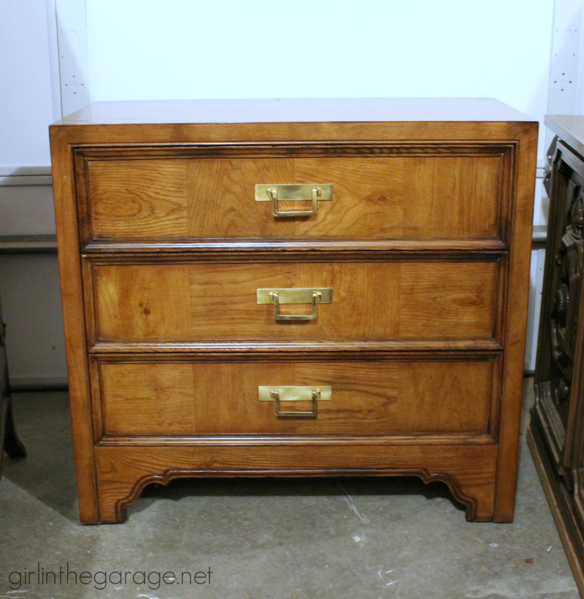 Henredon dresser makeover in Old White Chalk Paint by Annie Sloan - Girl in the Garage