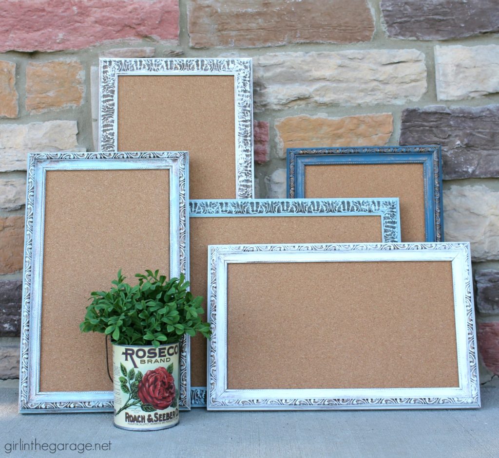 Repurposed thrifted art to DIY memo boards - Girl in the Garage