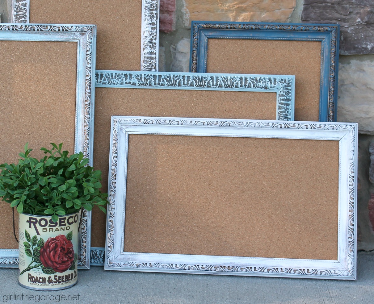Thrifted Repurposed Art - DIY Memo Boards - Trash to Treasure Makeover - Girl in the Garage
