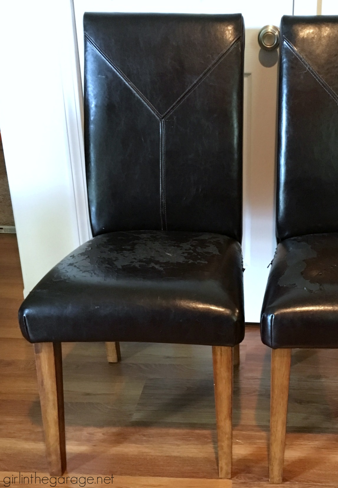 Parsons dining chair makeover - Before