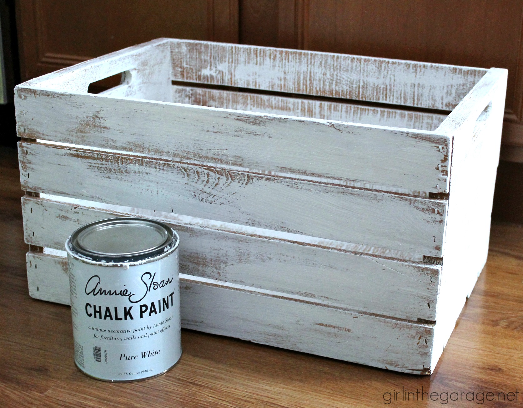 Decoupage Napkins - Upcycled Wooden Crate - DIY Makeover - girlinthegarage.net