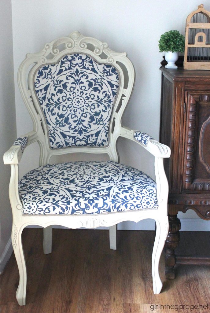 Reupholstered Throne Chair - Girl in the Garage