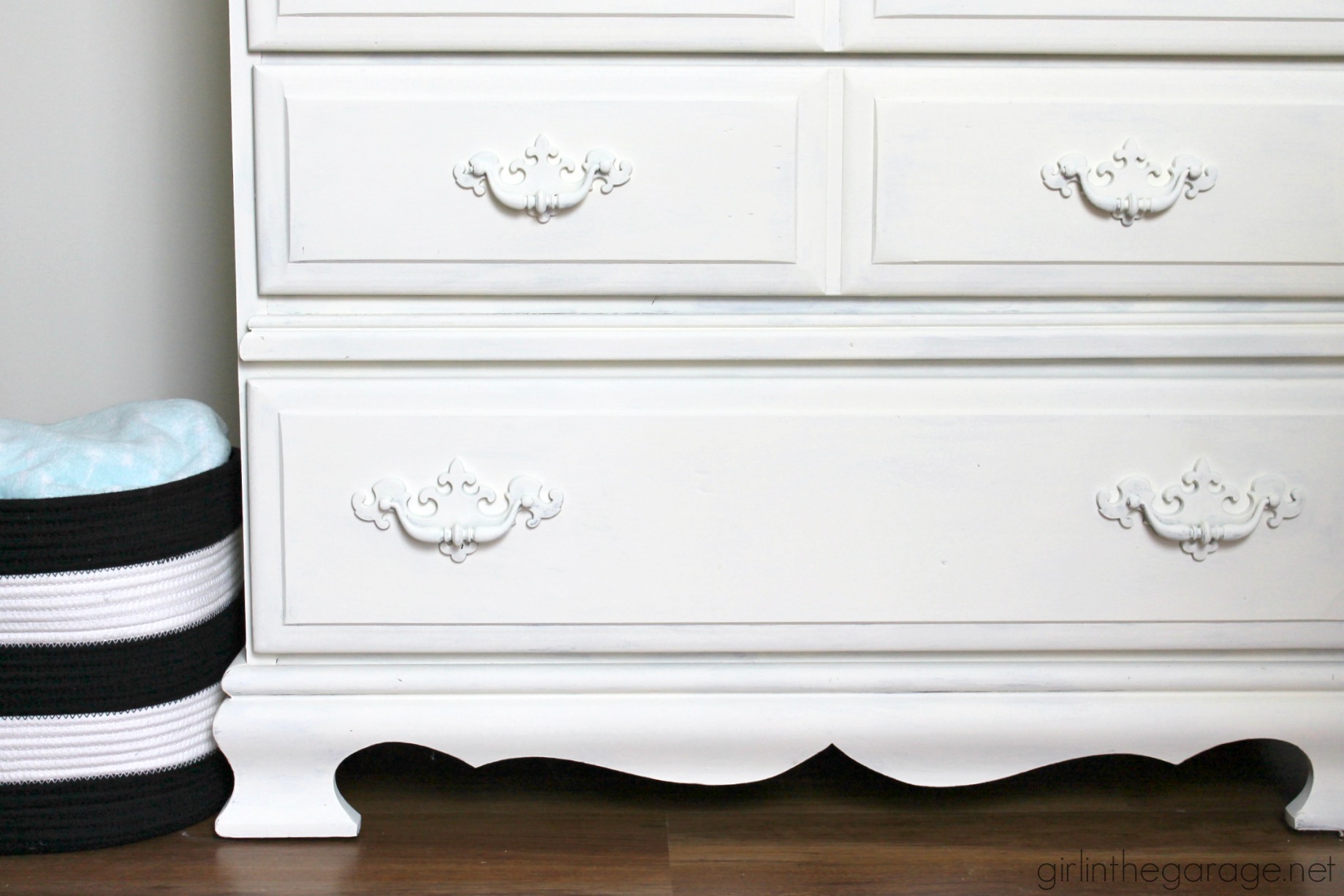 Refinished white store dresser