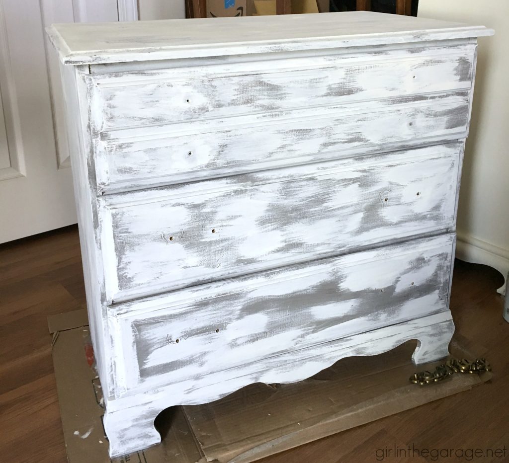 Vintage Duck Egg Blue Dresser Makeover with Decoupage Drawers - Girl in the Garage