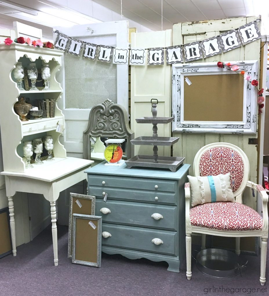 How to make a small antique booth space work - Girl in the Garage