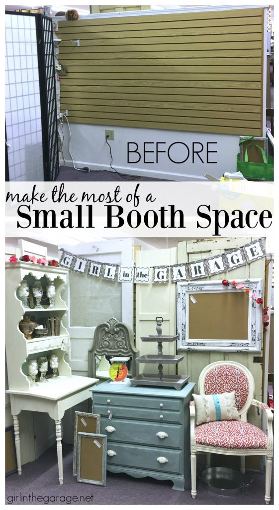 How to make a small antique booth space work - Girl in the Garage
