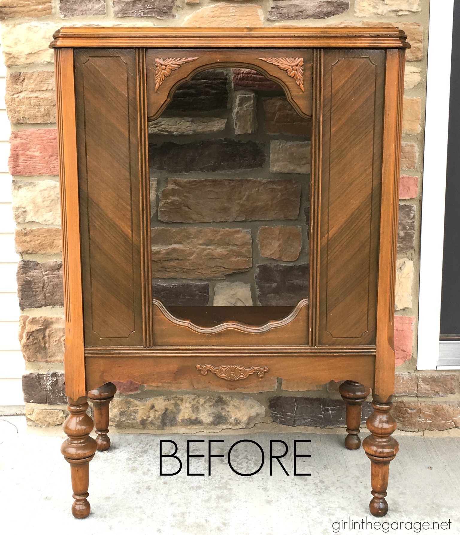 Repurposed antique radio cabinet to bookcase - by Girl in the Garage Repurposed antique radio cabinet to bookcase - by Girl in the Garage