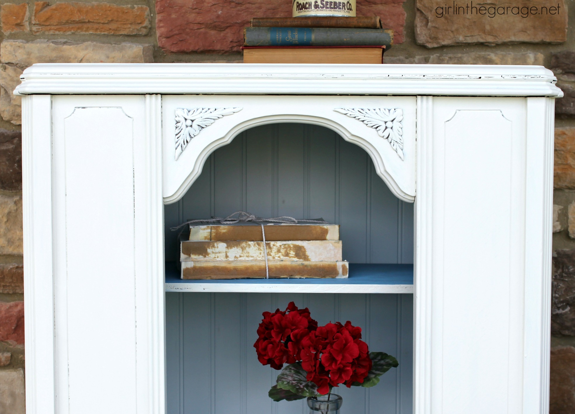 Antique Repurposed Radio Cabinet Girl In The Garage