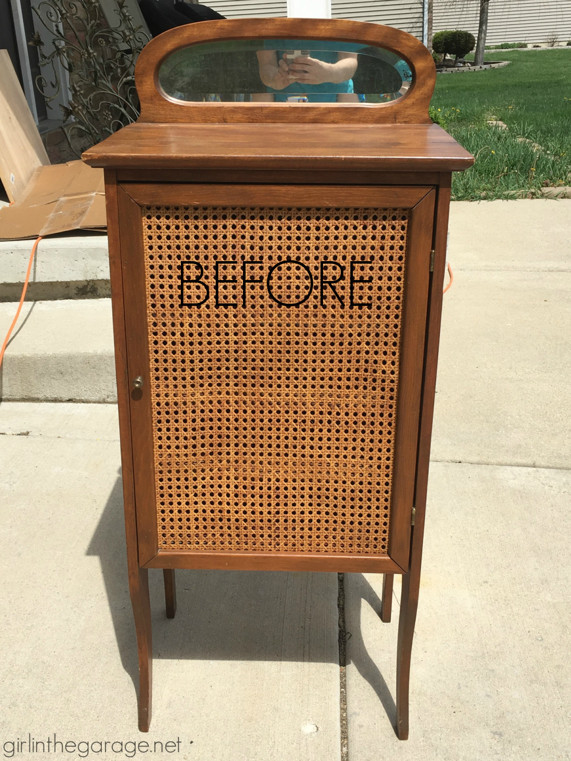 Antique music cabinet makeover - Easy image transfer - Fusion Mineral Paint - Girl in the Garage