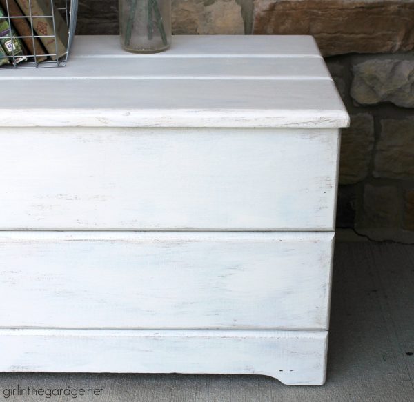 Farmhouse Style Wood Chest Makeover + Too Many Ideas Girl in the Garage®