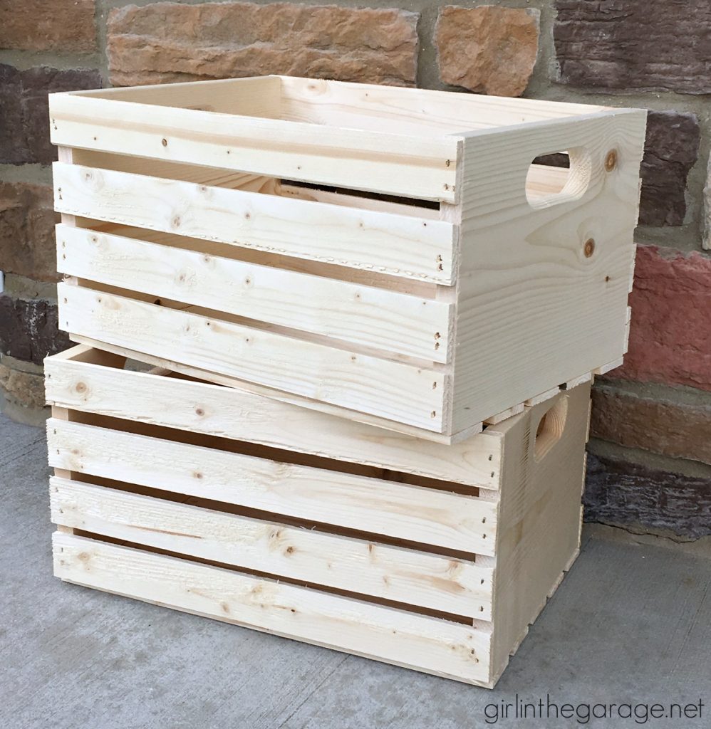 DIY Decoupage napkin crates - Girl in the Garage