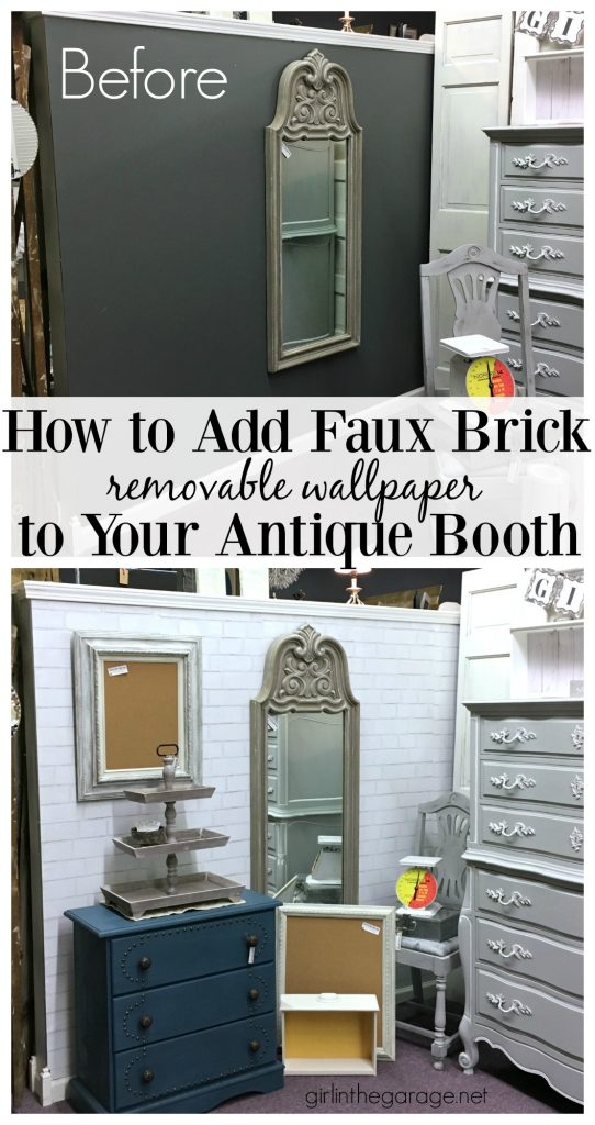 How to hang removable faux brick wallpaper on your walls - Girl in the Garage