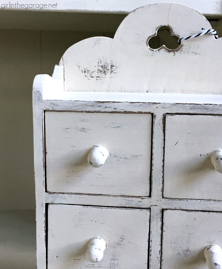 DIY thrifted painted wooden storage boxes. By Girl in the Garage