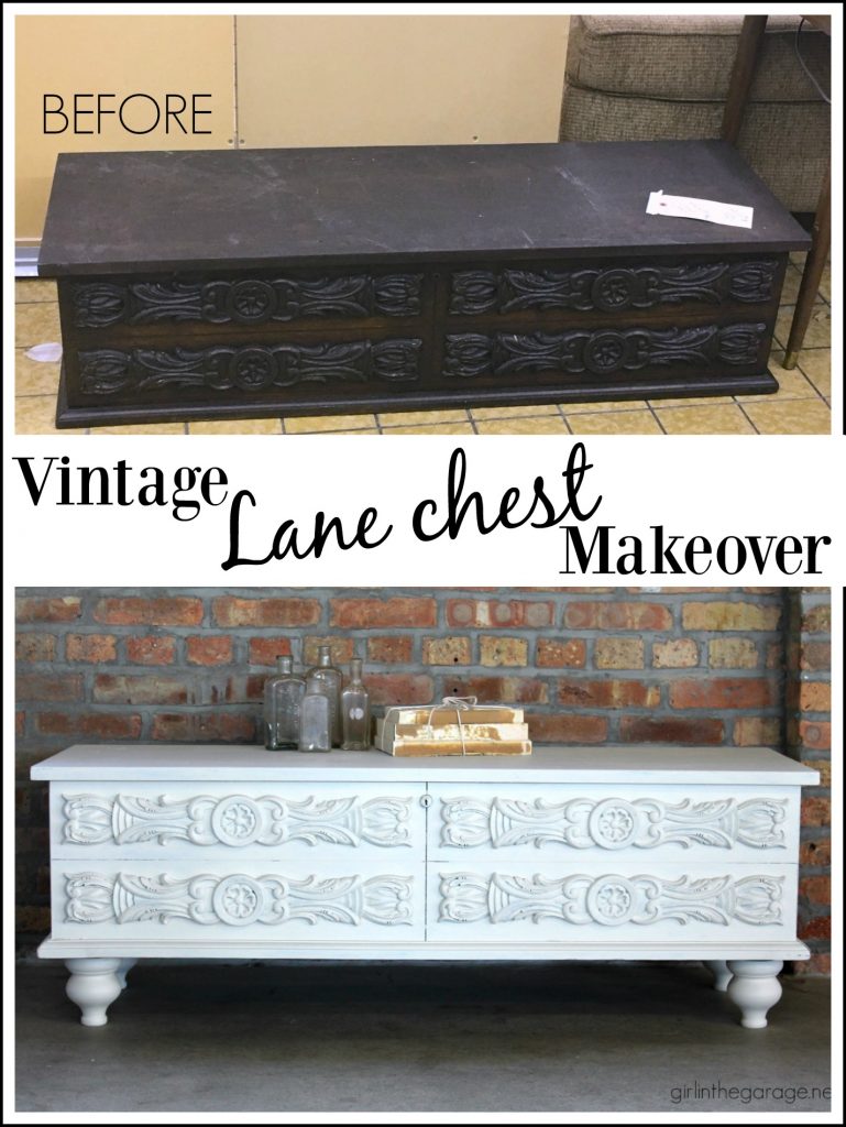 Vintage Lane chest makeover with added feet and Fusion Mineral Paint - by Girl in the Garage