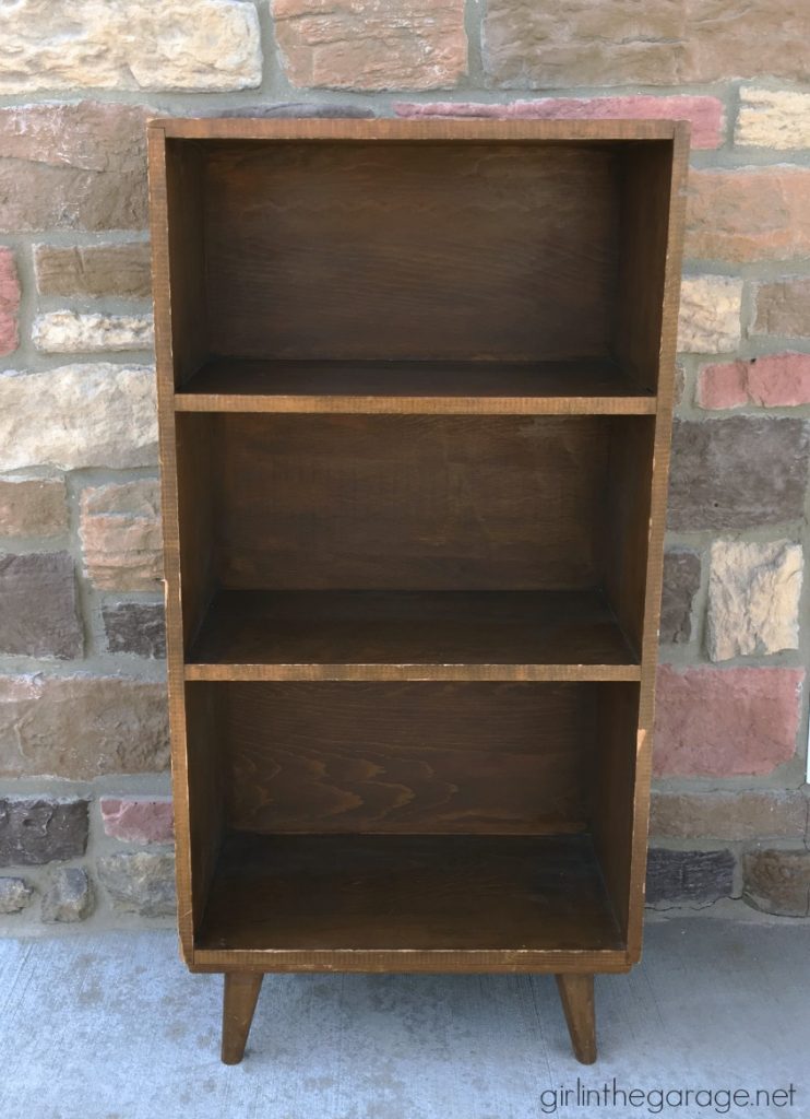 Vintage bookcase makeover to DIY faux card catalog - Girl in the Garage