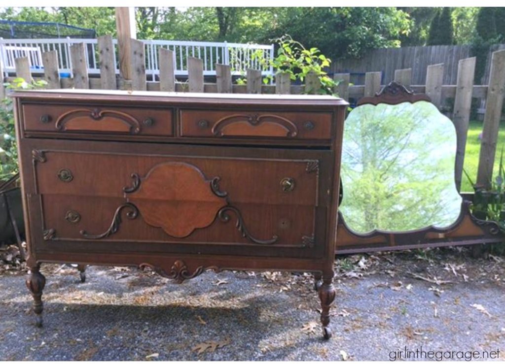 How to repair and revive an antique vanity makeover - Girl in the Garage