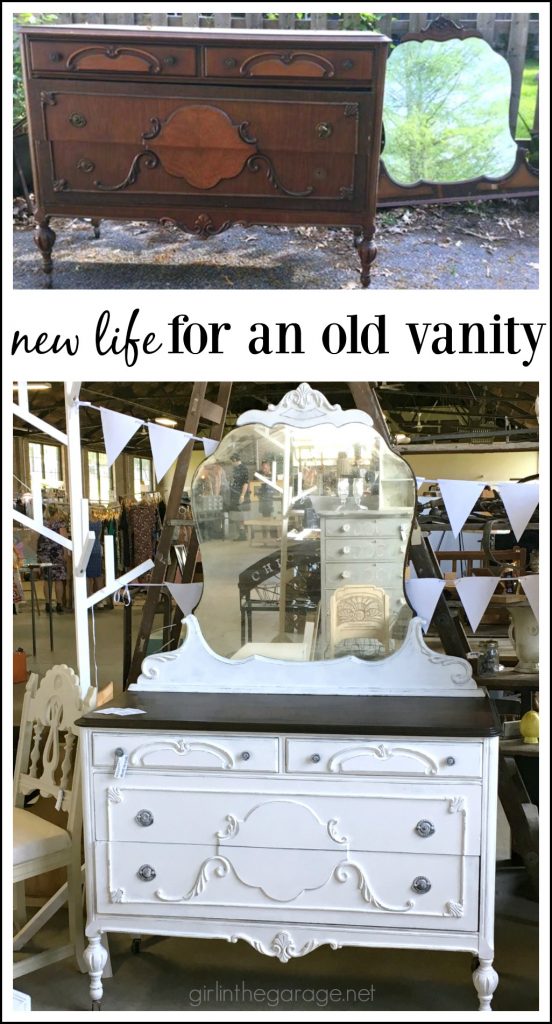 How to repair and revive an antique vanity makeover - Girl in the Garage