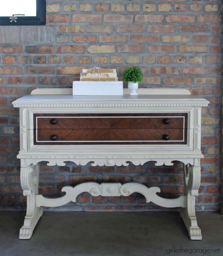 Yard Sale Antique Sideboard Makeover - Girl in the Garage