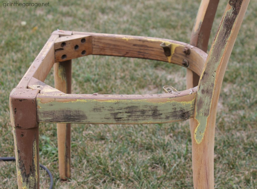 Mismatched vintage chair and desk makeover - by Girl in the Garage