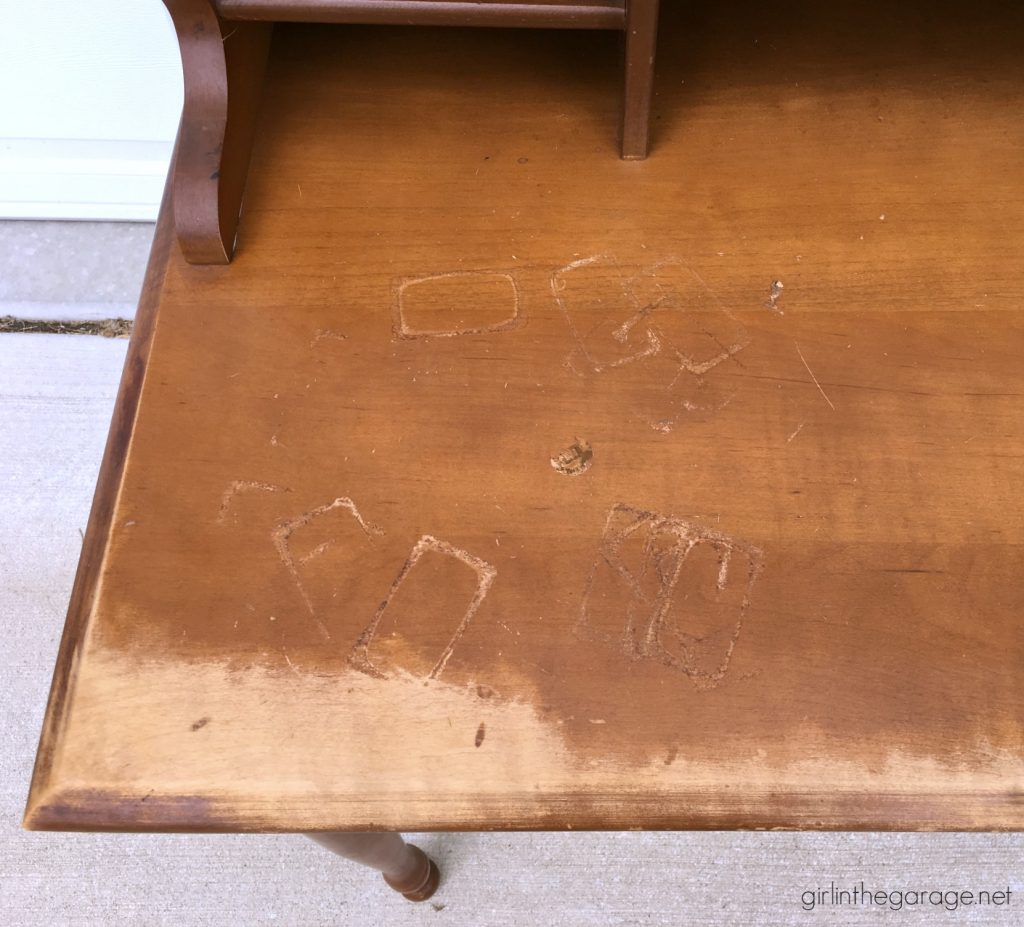 Mismatched vintage chair and desk makeover - by Girl in the Garage