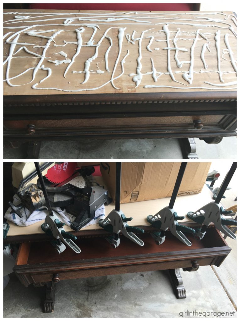 Yard Sale Antique Sideboard Makeover - Girl in the Garage