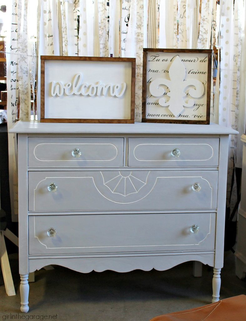 Painted Antique Dresser Makeover - Girl in the Garage