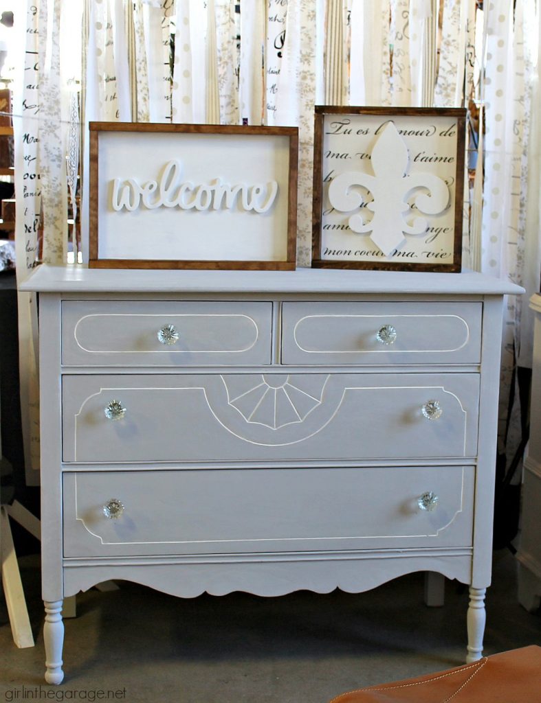 IMG 7552 Chalk Paint Antique Vanity Makeover 787x1024 