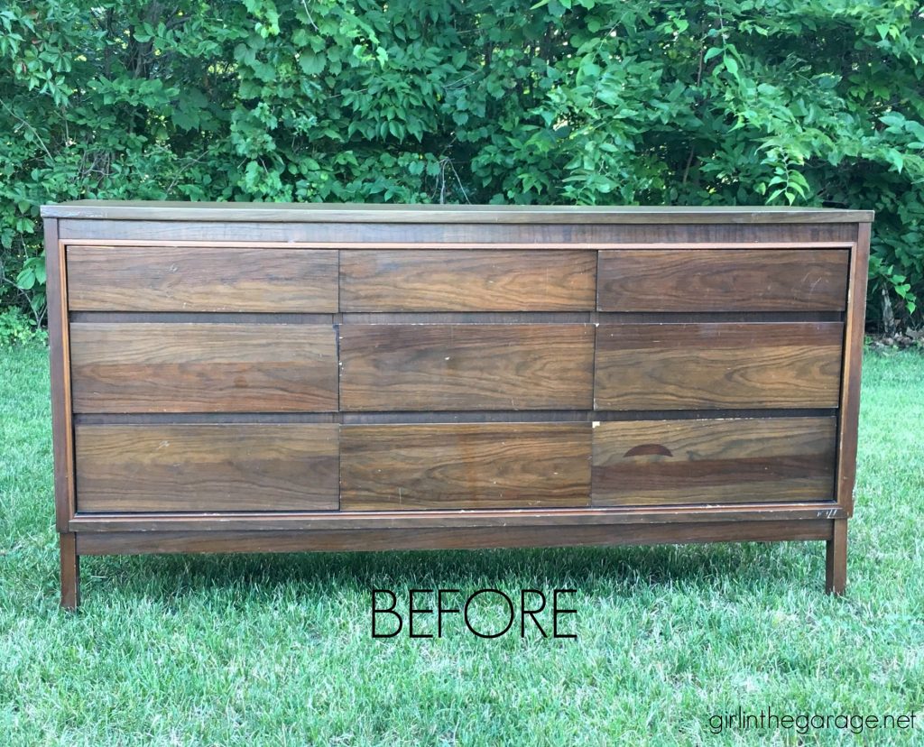 DIY faux card catalog - thrifted dresser makeover - by Girl in the Garage