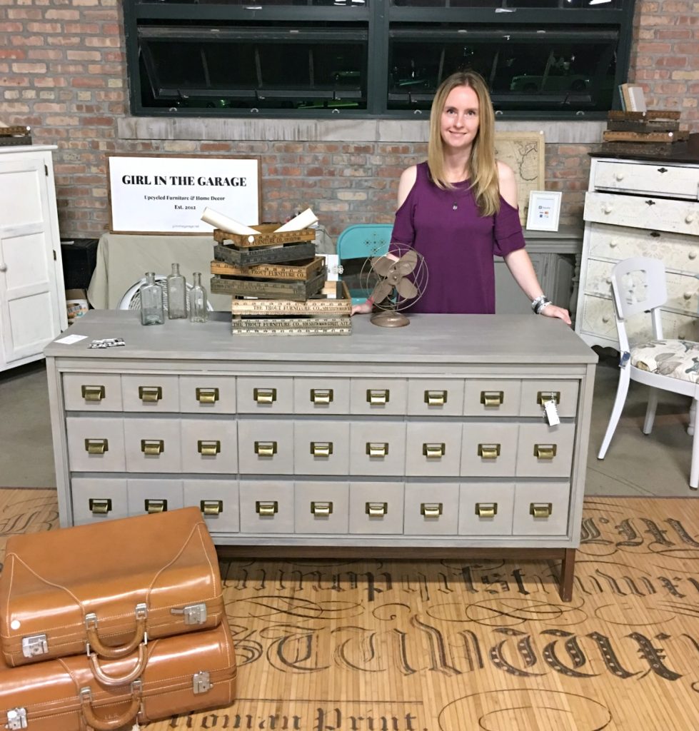 DIY faux card catalog - thrifted dresser makeover - by Girl in the Garage