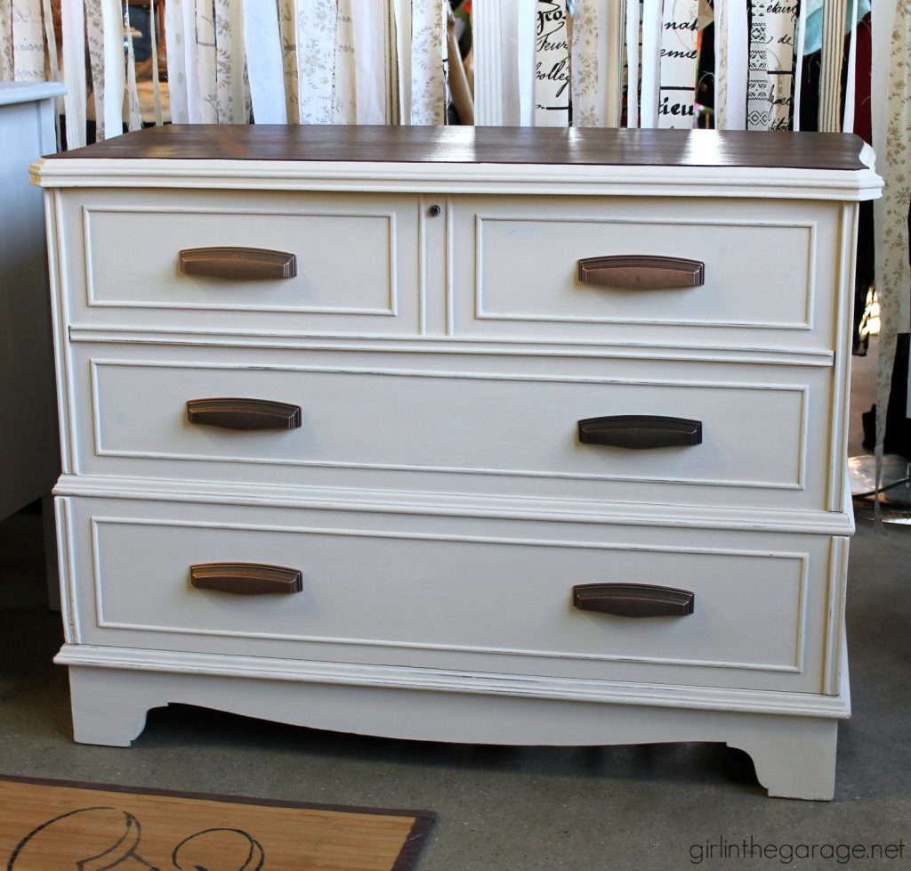 Vintage Cedar Chest Makeover - Minwax Stain and Annie Sloan Chalk Paint - No Bleed Through - by Girl in the Garage