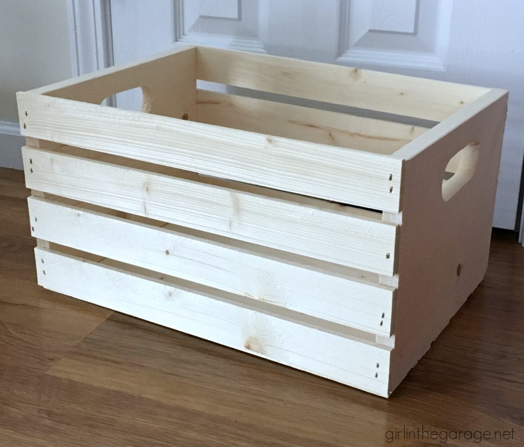 How to Paint a DIY Weathered Crate with French Image Transfer - Girl in the Garage