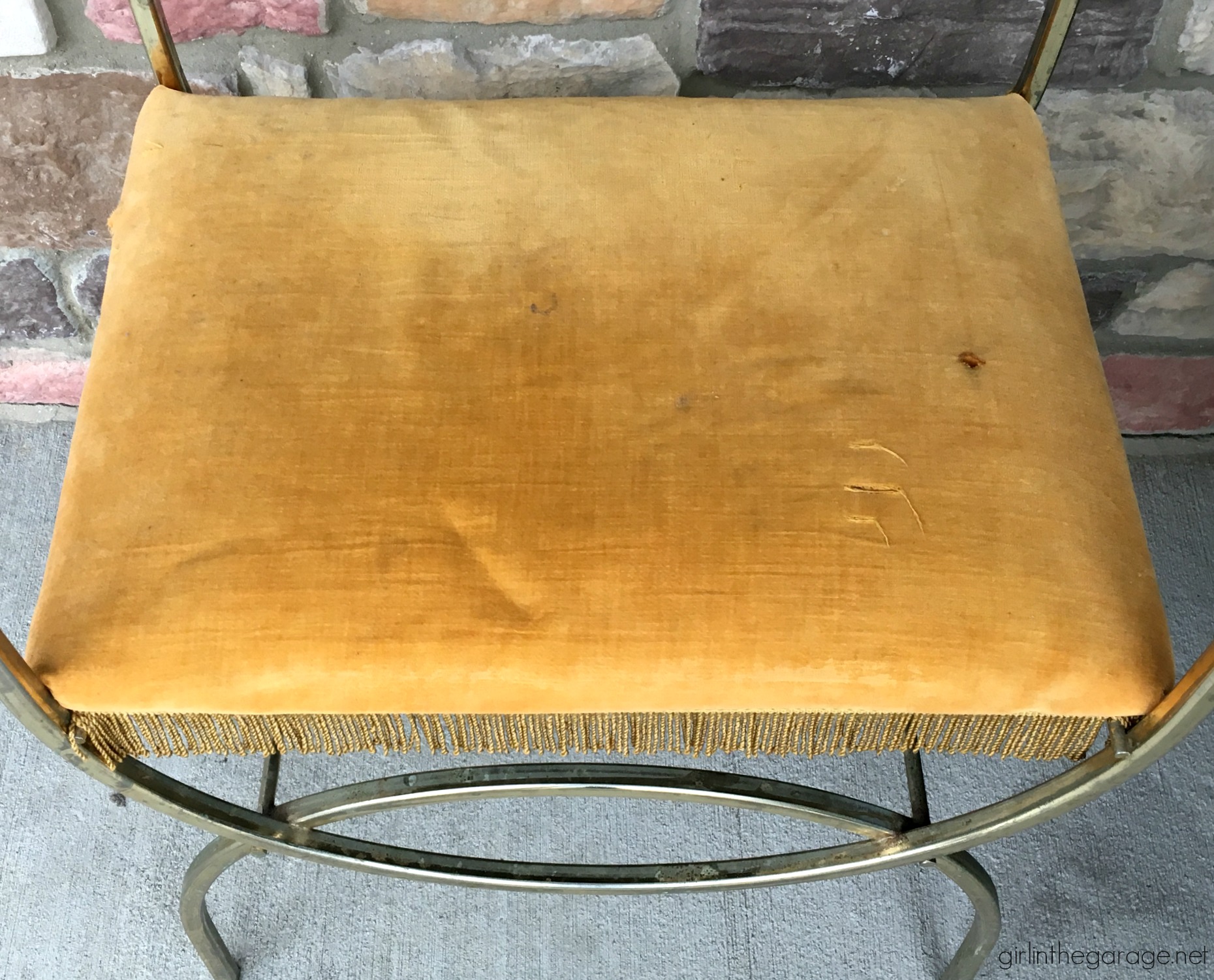 Vintage store vanity bench