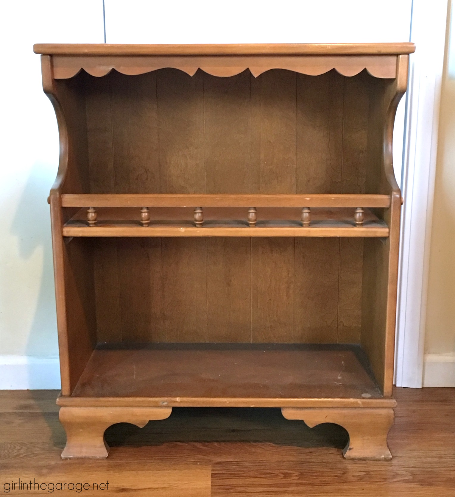 Floral Decoupage Bookcase With Napkins Girl In The Garage