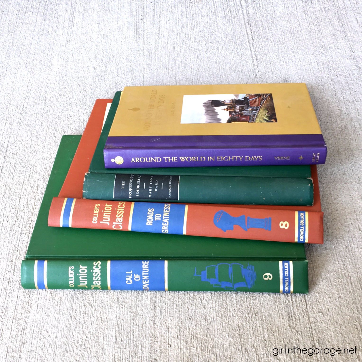 DIY hidden secret storage book box from thrifted book covers - Easy DIY tutorial by Girl in the Garage