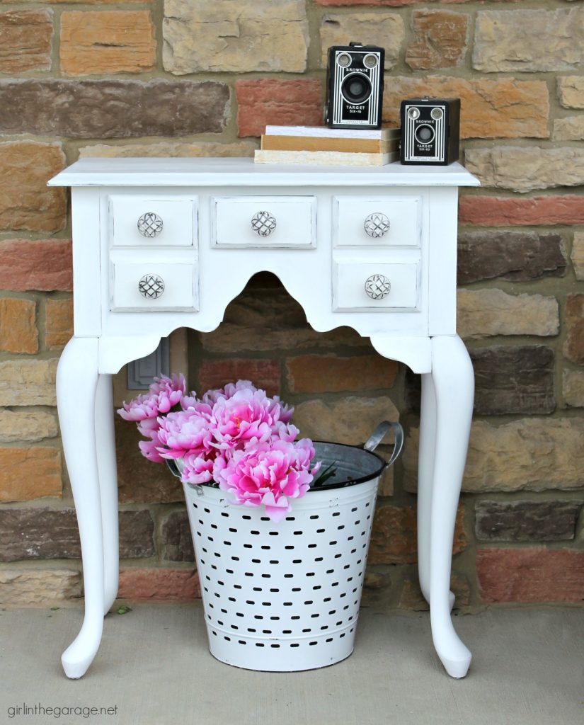 Thrifted Console Table Makeover Girl in the Garage®