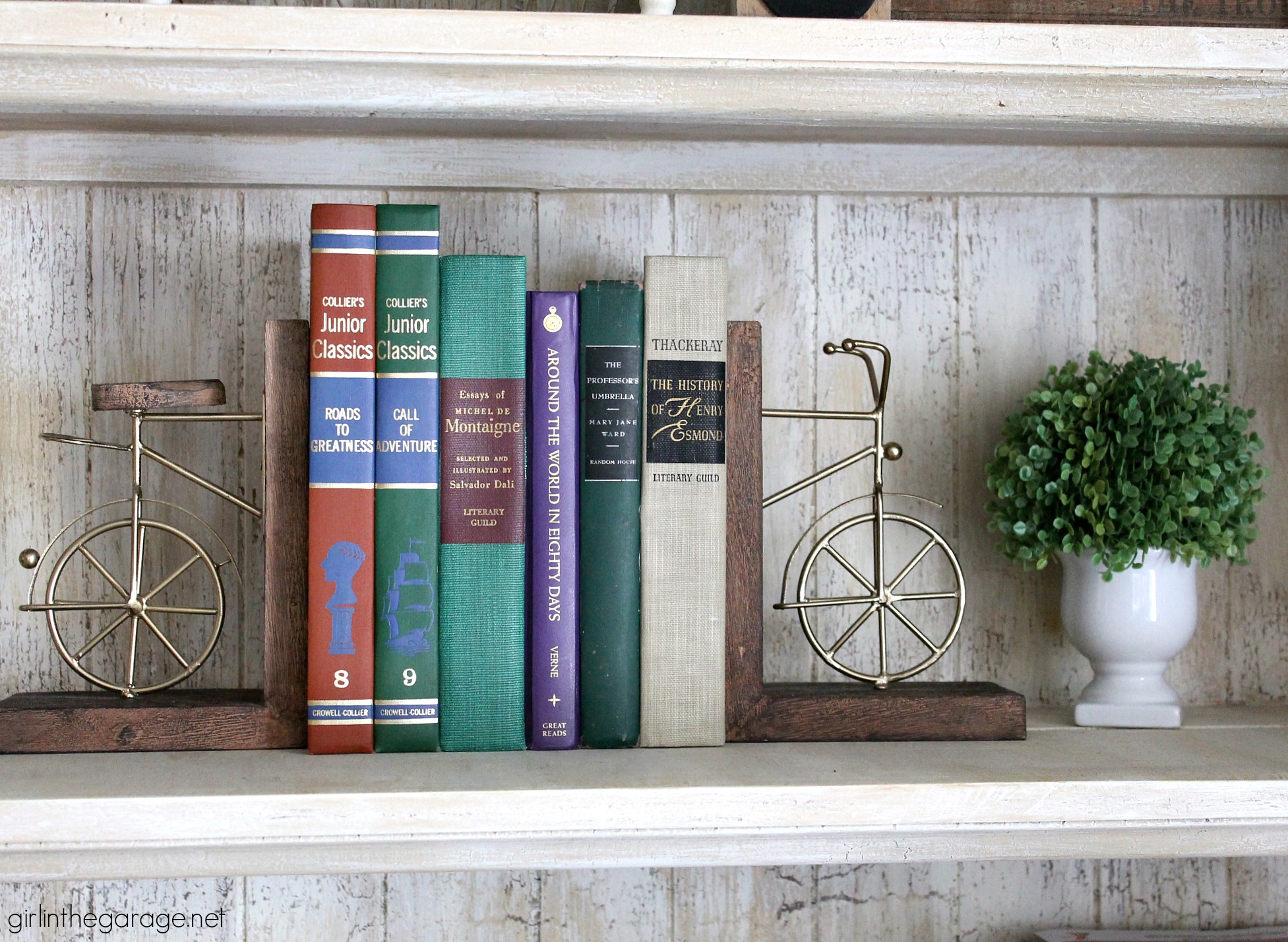 DIY hidden secret storage book box from thrifted book covers - Easy DIY tutorial by Girl in the Garage