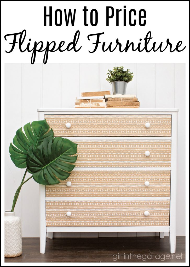 How to price flipped furniture (with examples) - Tips for selling refinished furniture - Make money flipping furniture - Girl in the Garage